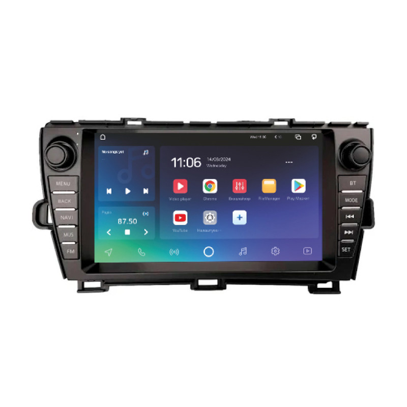 Android head unit SIGMA X9464 ANDROID 10 4+64 Gb 4G DSP Toyota PRIUS 2010-2015 LHD Black and Silver B-MOD 9" (L1)