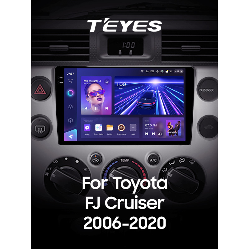 Android head unit Teyes CC3 6+128 Gb Toyota FJ Cruiser J15 2006-2020 (F1) 9" 2k