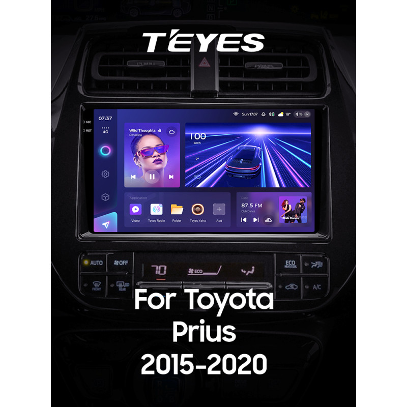 Android head unit Teyes CC3 6+128 Gb Toyota Prius XW50 2015-2020 9" 2k
