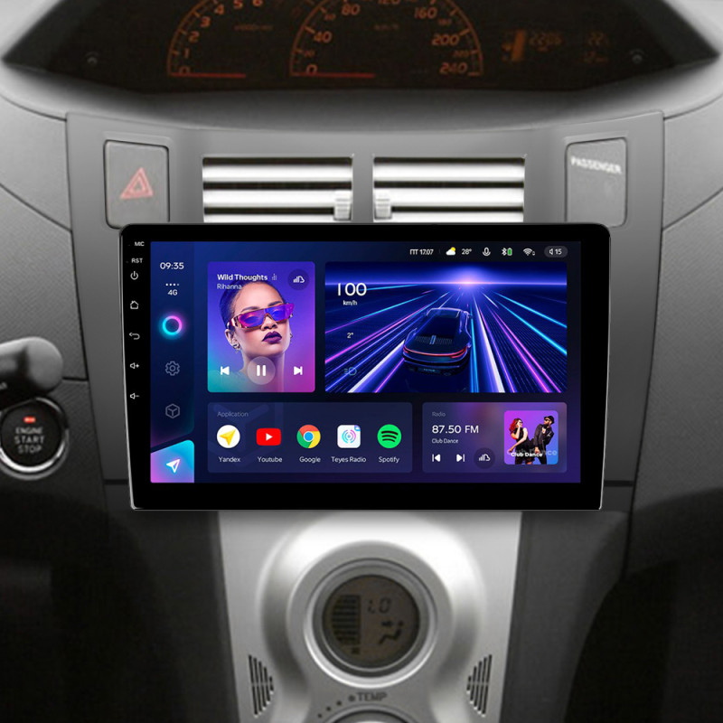 Android head unit Teyes CC3 4+32 Gb Toyota Yaris XP90 2005-2012 (F1) 9"