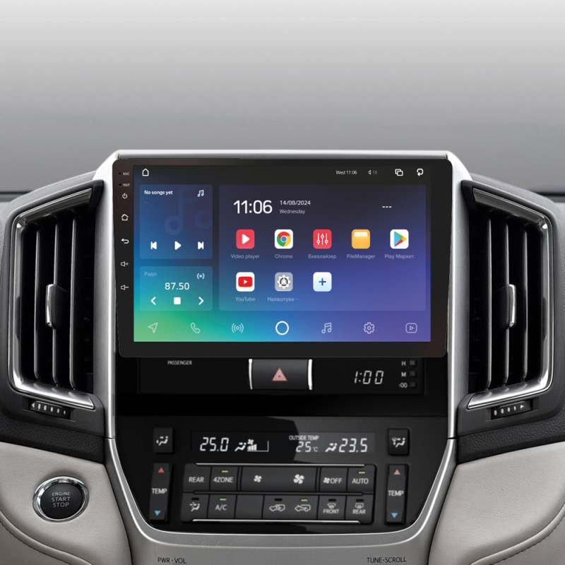 Android head unit SIGMA X9432 ANDROID 10 4+32 Gb 4G DSP Toyota Land Cruiser 200 11 2015-2020 9"