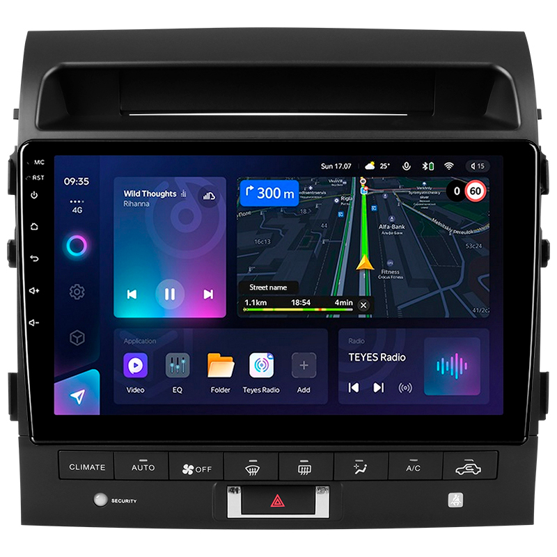 Android head unit Teyes CC3L 4+64 Gb Toyota Land Cruiser 11 200 (F3) 2007-2015 (B) 10" (L3)
