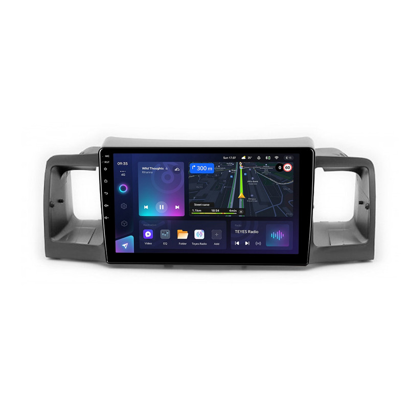 Festplattenradiosystem Teyes CC3L 4+64 GB für Toyota Corolla E130/E120 (2000–2004), schwarz, 9 Zoll.