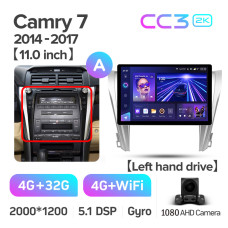 Android head unit Teyes CC3 4+32 Gb Toyota Camry 7 XV 50 55 2014-2017 (A) 11" 2k