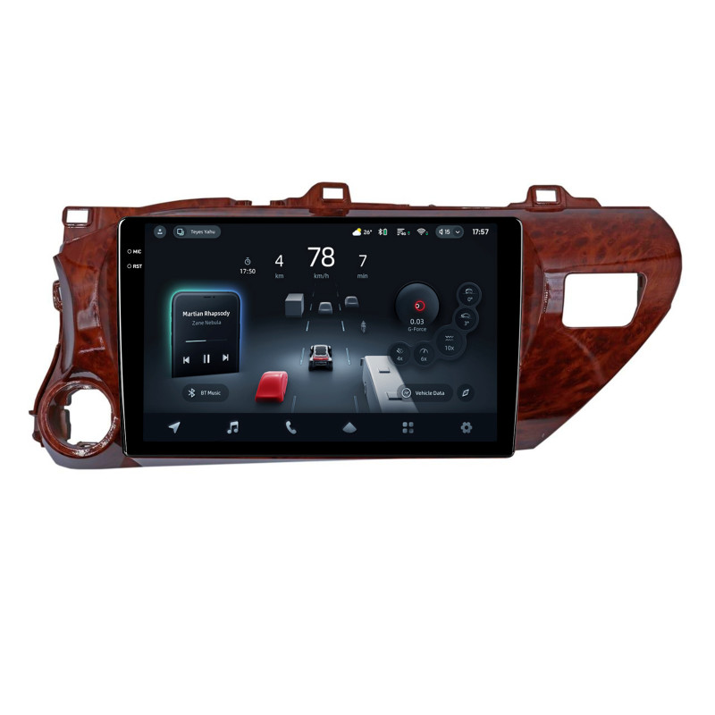 Android head unit Teyes CC4 Pro 8+128 Gb Toyota Hilux Pick Up AN120 2015-2020 Mahogany 10" 2k
