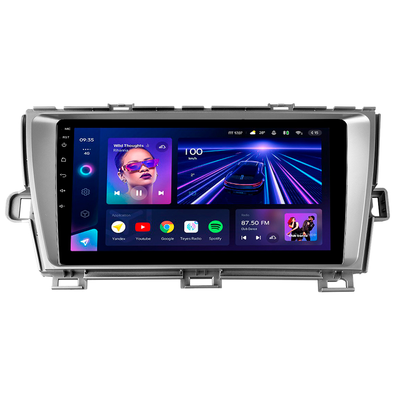 Android head unit Teyes CC3 4+32 Gb Toyota Prius XW30 2009-2015 9"