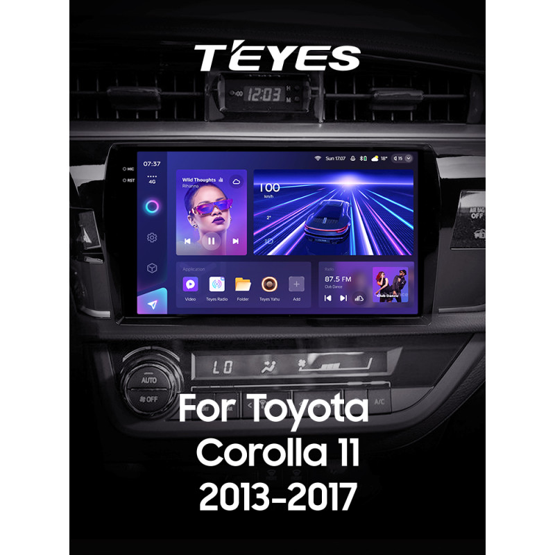 Android head unit Teyes CC3 4+32 Gb Toyota Corolla 11 Middle East 2013-2017 (A) 10" 2k
