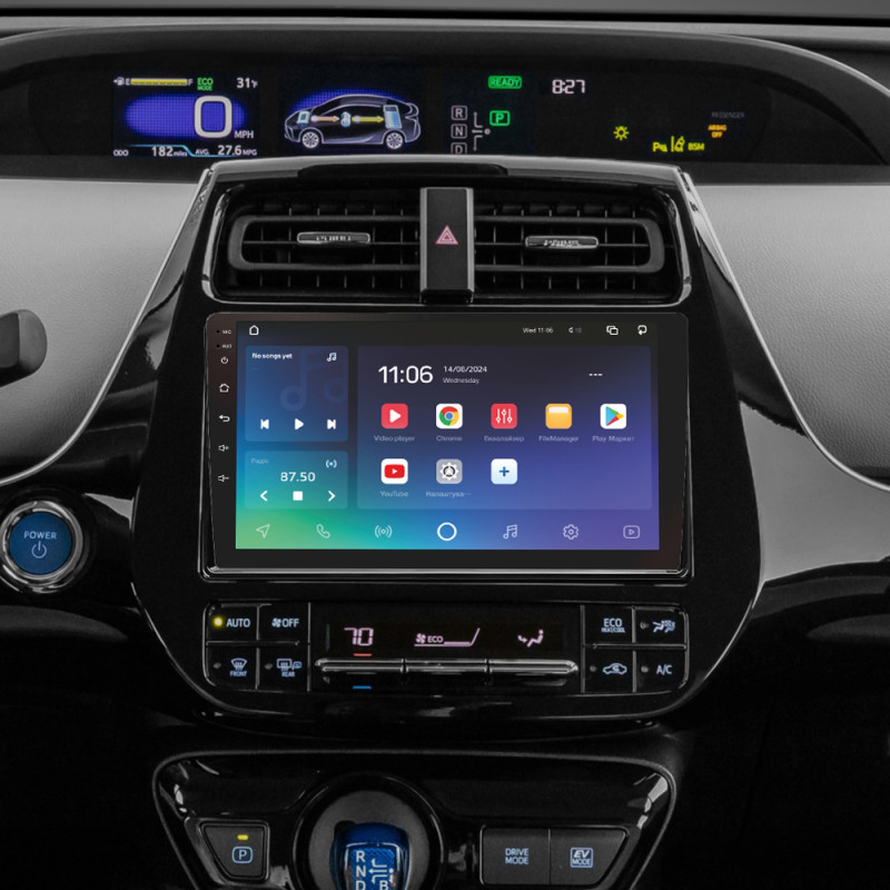 Android head unit SIGMA X9432 ANDROID 10 4+32 Gb 4G DSP Toyota Prius XW50 2015-2020 9"