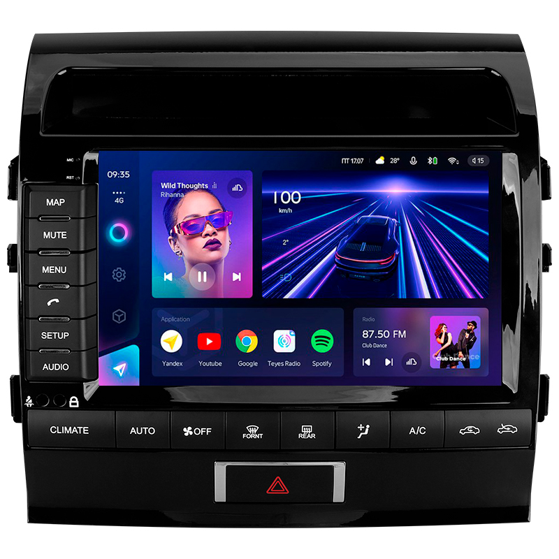 Android head unit Teyes CC3 4+32 Gb Toyota Land Cruiser 11 200 (F2) 2007-2015 (C) 9" (L3)