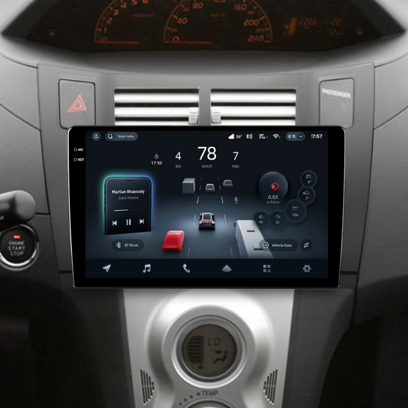 Android head unit Teyes CC4 Pro 12+256 Gb Toyota Yaris XP90 2005-2012 (F1) 9" 2k