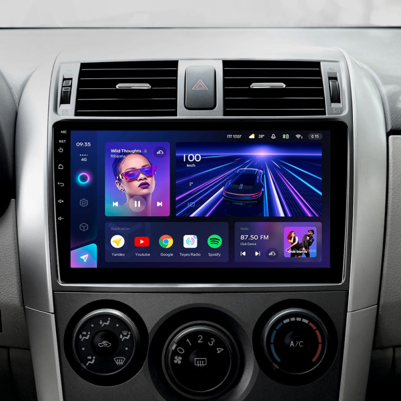 Android head unit Teyes CC3 4+32 Gb Toyota Corolla 10 E140 E150 2006-2013 (A) 9"