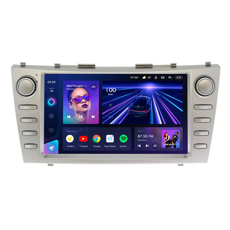 Štátní magnetofon Teyes CC3 4+32 GB pro Toyota Camry 6 XV 40 50 (2006–2011), starší model s tlačítkovým ovládáním, 9 palců