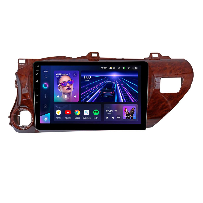 Stamm-Magnetophon Teyes CC3 4+32 GB Toyota Hilux Pick-up AN120 2015–2020 Mahagoni 10