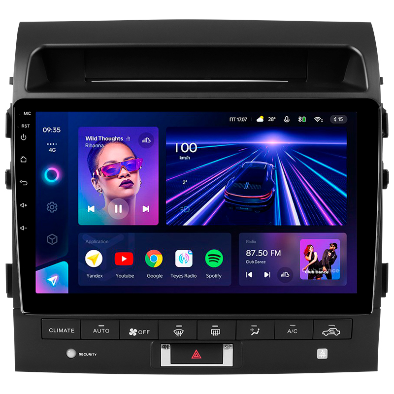 Android head unit Teyes CC3 4+32 Gb Toyota Land Cruiser 11 200 (F3) 2007-2015 (B) 10" (L3)