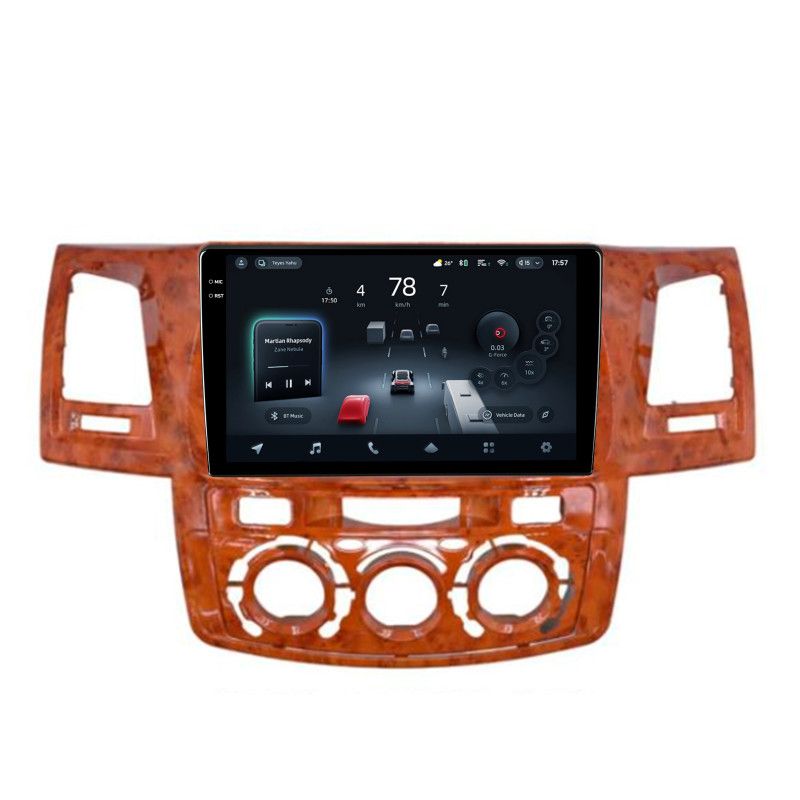 Android head unit Teyes CC4 Pro 8+128 Gb Toyota Fortuner 1 AN50 AN60 HILUX Revo Vigo 2008-2014 brown 9" 2k