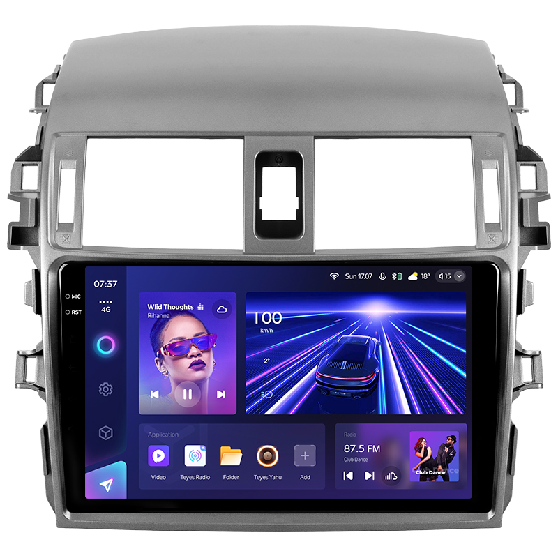 Android head unit Teyes CC3 4+32 Gb Toyota Corolla 10 E140 E150 2006-2013 (A) 9" 2k