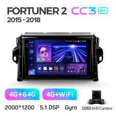 Android head unit Teyes CC3 4+64 Gb Toyota Fortuner 2 2015-2018 9" 2k