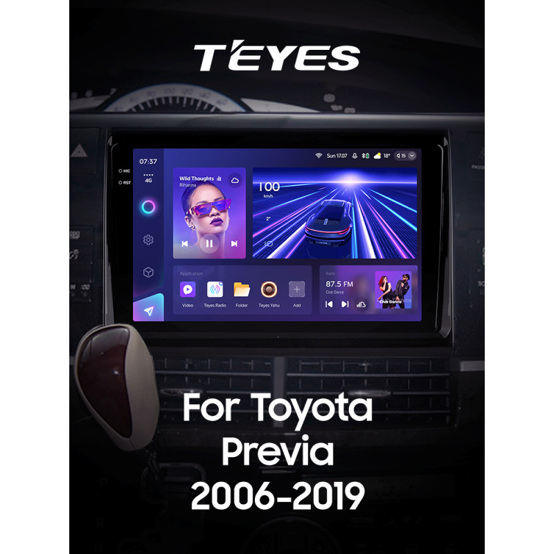 Štátní magnetofon Teyes CC3 4+64 GB pro Toyota Previa XR50 (2006–2019), 9