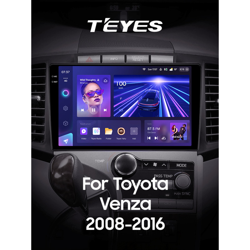 Android head unit Teyes CC3 4+64 Gb Toyota Venza 2008-2016 9" 2k