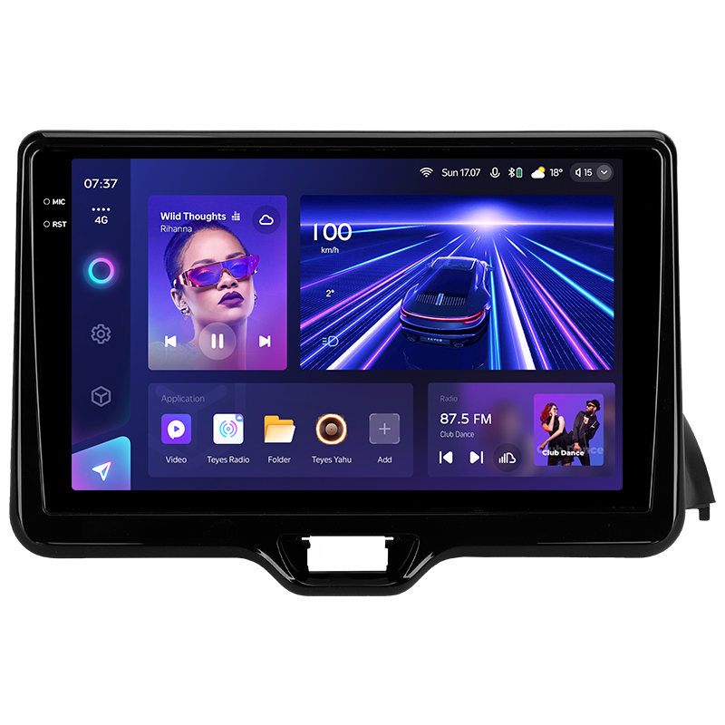 Android head unit Teyes CC3 4+64 Gb Toyota Yaris Vios (1 Din) 2020-2022 10" 1din 2k