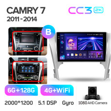 Android head unit Teyes CC3 6+128 Gb Toyota Camry 7 XV 50 55 2011-2014 (B) 10" 2k