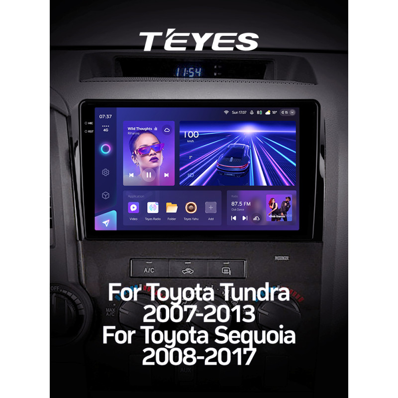 Android head unit Teyes CC3 4+64 Gb Toyota Tundra XK50 2007-2013 Sequoia XK60 2008-2017 10" 2k