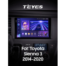 Android head unit Teyes CC3 4+64 Gb Toyota Sienna 3 XL30 2014 - 2020 9" 2k