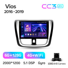 Magazynofon Teyes CC3 6+128 GB Toyota Vios Yaris L 2016–2019, 10