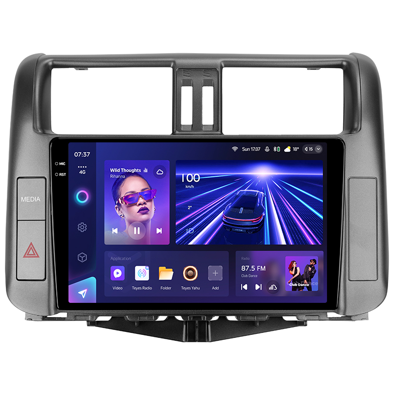 Fest eingebaute Magnetola Teyes CC3 6+128 GB mit 360°-Kameraumfeldüberwachung für Toyota Land Cruiser Prado 150 (2009–2013, Modellcode C) – 9