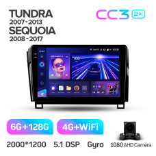 Android head unit Teyes CC3 6+128 Gb Toyota Tundra XK50 2007-2013 Sequoia XK60 2008-2017 10" 2k