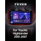 Android head unit Teyes CC3 6+128 Gb Toyota Highlander 1 XU20 2001-2007 9" 2k (L1)
