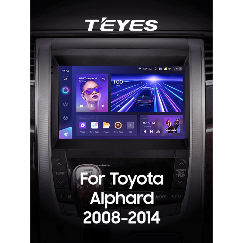 Android head unit Teyes CC3 4+64 Gb Toyota Alphard H20 2008-2014 9" 2k
