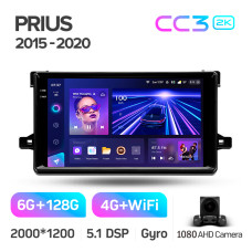 Android head unit Teyes CC3 6+128 Gb Toyota Prius XW50 2015-2020 9" 2k