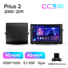 Android head unit Teyes CC3 4+64 Gb Toyota Prius XW20 II 2 2003-2011 (F1) 9" 2k