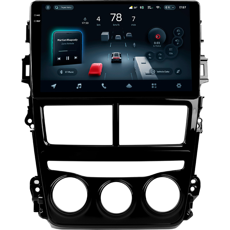 Odtwarzacz multimedialny Teyes CC4 Pro 8+128 GB do Toyoty Yaris/Vios 2017-2020 (F1), 9