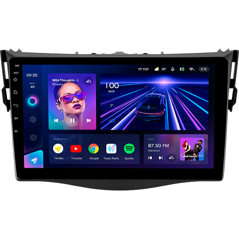 Android head unit Teyes CC3 4+32 Gb Toyota RAV4 3 XA30 (F1) 2005-2016 9"