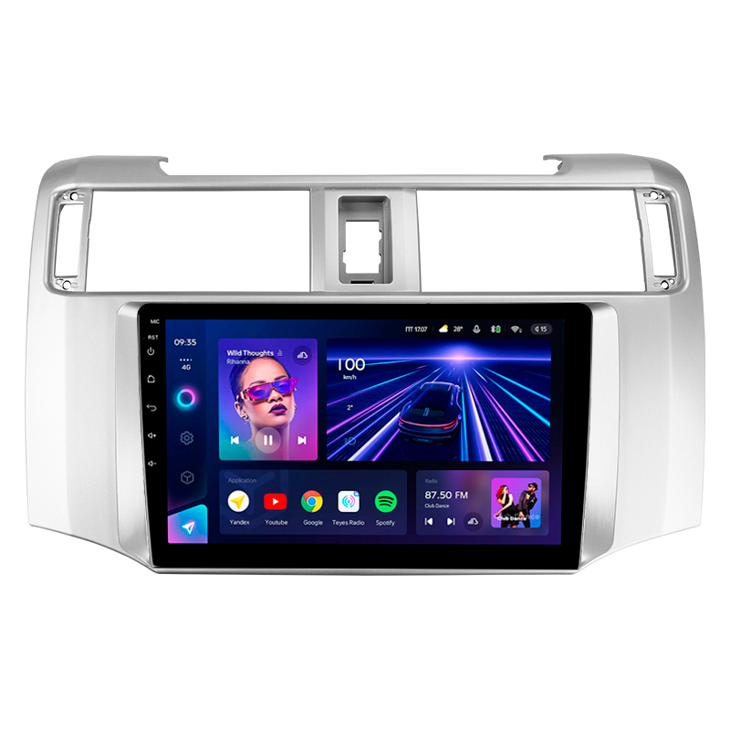 Android head unit Teyes CC3 4+32 Gb Toyota 4Runner 5 N280 2009 - 2020 9"