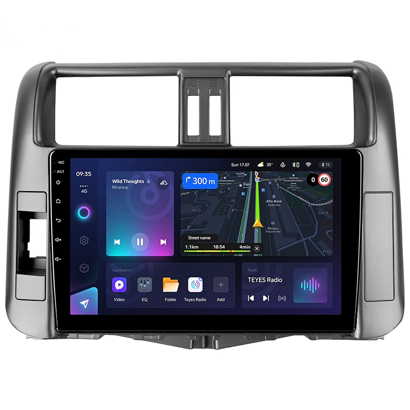 Fest eingebaute Magazinola Teyes CC3L 4+64 GB für Toyota Land Cruiser Prado 150 (2009–2013, Modell A), 9 Zoll.
