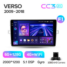 Android head unit Teyes CC3 6+128 Gb Toyota Verso R20 2009-2018 (F1) 9" 2k