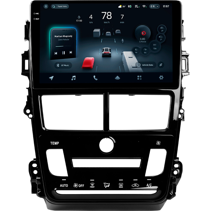 Android head unit Teyes CC4 Pro 8+128 Gb Toyota Yaris Vios 2017-2020 (F2) 9" 2k (L1)