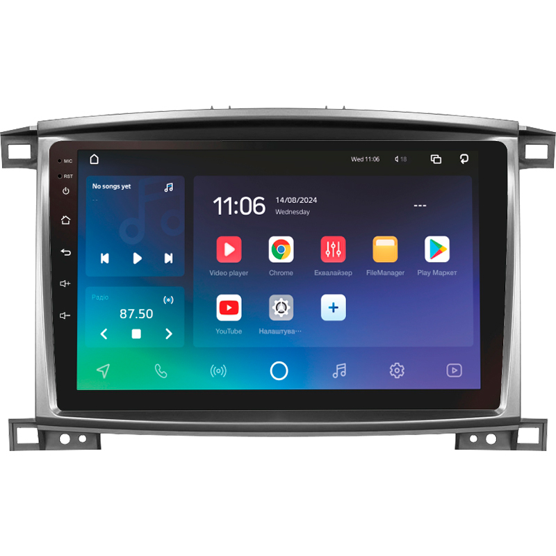 Android head unit SIGMA X10432 ANDROID 10 4+32 Gb 4G DSP Toyota Land Cruiser LC 100-B 2002-2007 (C) 10" (L2)