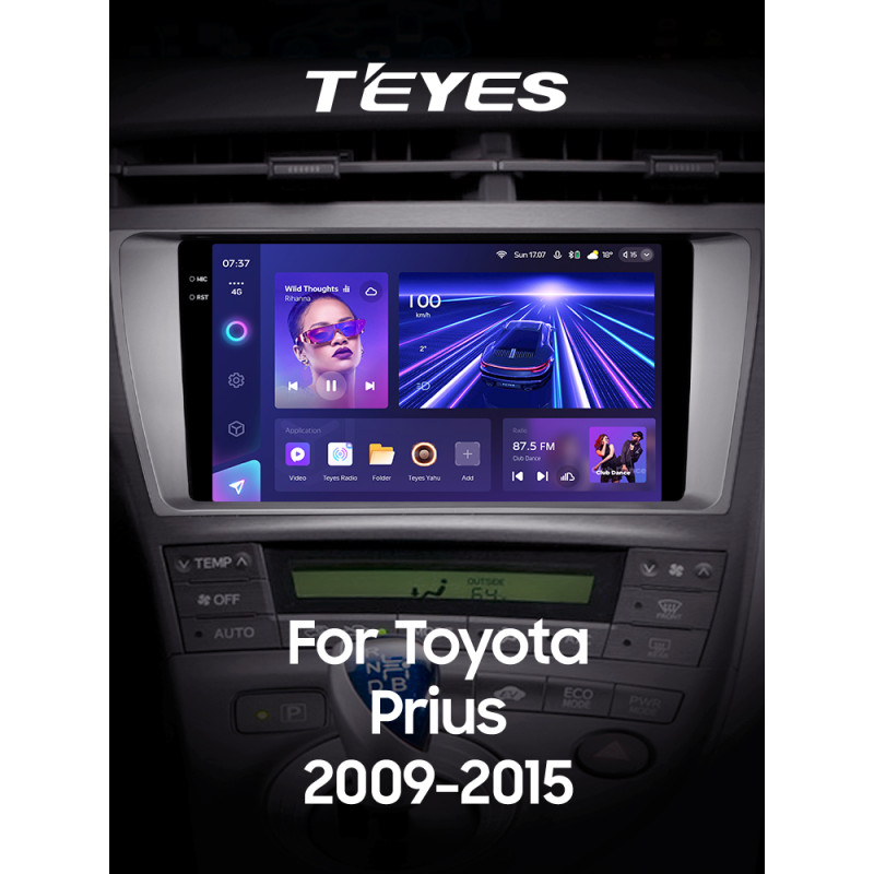 Android head unit Teyes CC3 4+32 Gb Toyota Prius XW30 2009-2015 9" 2k