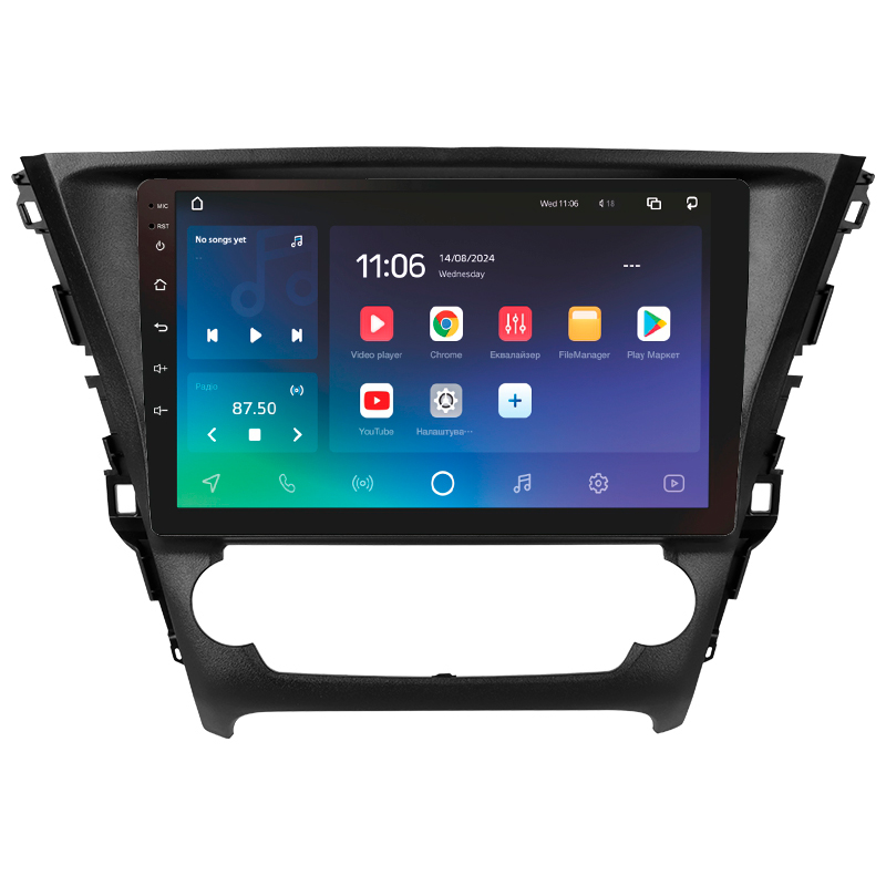 Android head unit SIGMA X10432 ANDROID 10 4+32 Gb 4G DSP Toyota Avensis 3 2015-2018 (F2) 10"