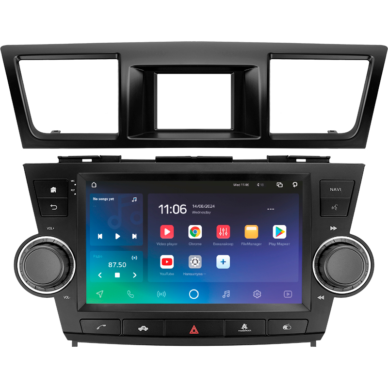 Android head unit SIGMA X9432 ANDROID 10 4+32 Gb 4G DSP Toyota Highlander 2 XU40 2007-2013 (F3) 9" (L2)