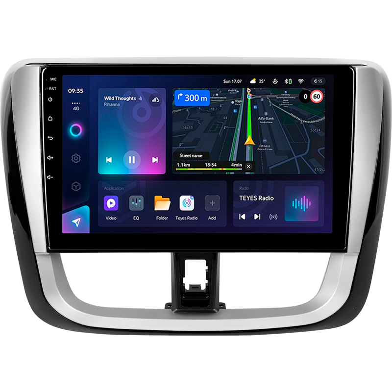 Android head unit Teyes CC3L 4+64 Gb Toyota Vios Yaris L 2016-2019 10"