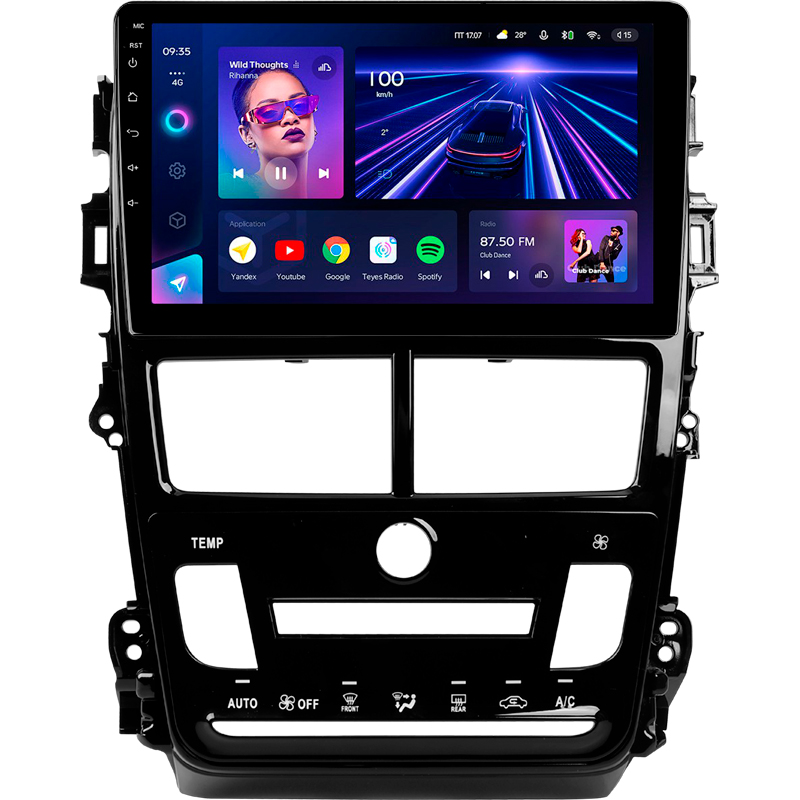 Android head unit Teyes CC3 4+32 Gb Toyota Yaris Vios 2017-2020 (F2) 9" (L1)