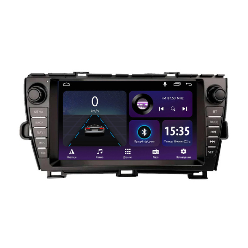 Android head unit SIGMA E9232 ANDROID 10 2+32 Gb Toyota PRIUS 2010-2015 LHD Black and Silver B-MOD 9" (L1)