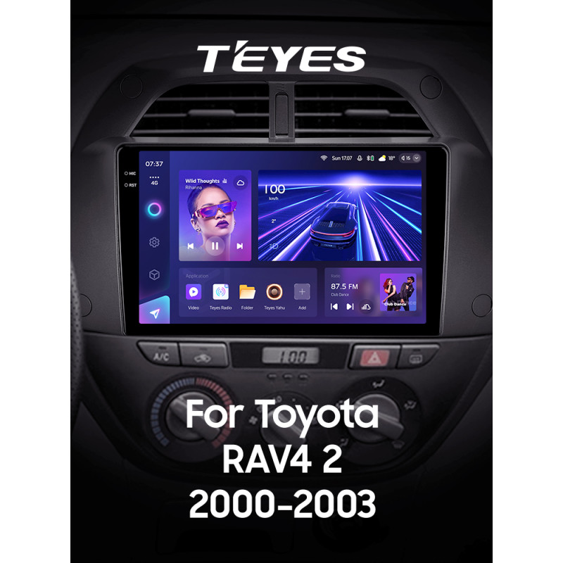 Android head unit Teyes CC3 4+32 Gb Toyota RAV4 2 CA20 CA20W XA20 2000 - 2003 (F3) 9" 2k