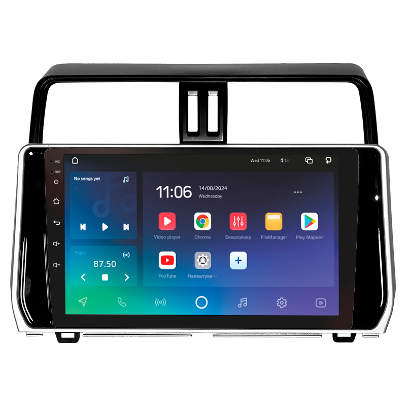 Android head unit SIGMA X10432 ANDROID 10 4+32 Gb 4G DSP Toyota Land Cruiser Prado 150 2018-2020 10"