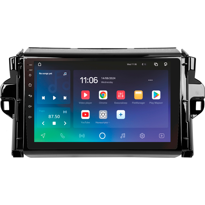 Android head unit SIGMA X9464 ANDROID 10 4+64 Gb 4G DSP Toyota Fortuner 2 2015-2018 9"